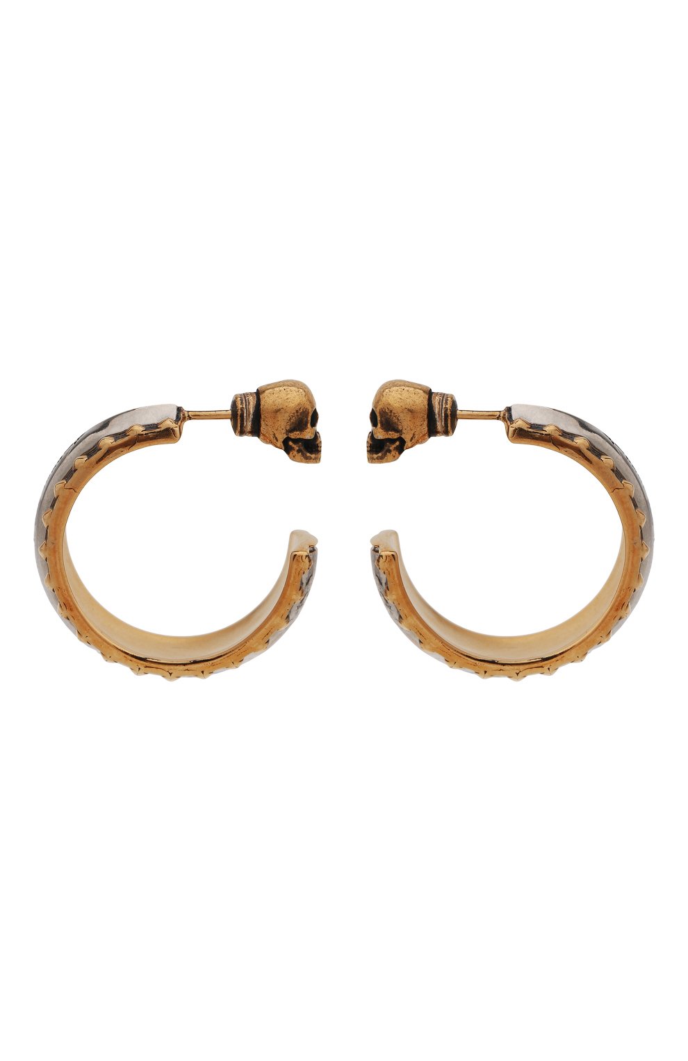 Женские серьги ALEXANDER MCQUEEN золотого цвета, арт. 677694/J160Z | Фото 1 (Материал: Металл)