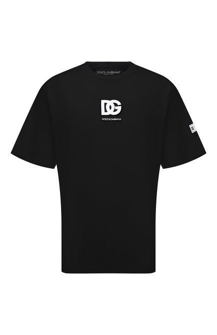 Мужская хлопковая футболка DOLCE & GABBANA черного цвета по цене 85550 руб., арт. G8PN9Z/G7M2F | Фото 1