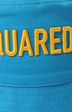 Детская хлопковая панама DSQUARED2 голубого цвета, арт. DQ1537/D00YT | Фото 3 (Материал: Текстиль, Хлопок; Материал сплава: Проставлено; Нос: Не проставлено)