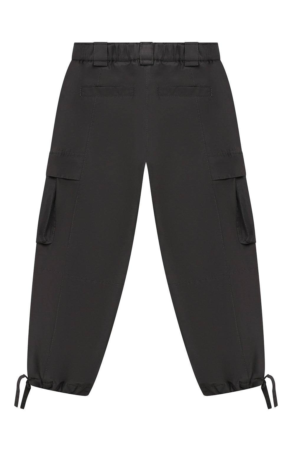 Детские брюки-карго BRUNELLO CUCINELLI черного цвета, арт. BB574E466B | Ф ото 2 (Материал внешний: Синтетический материал, Хлопок; Материал сплава: Проставлено; Нос: Не проставлено)