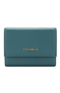 Женские кожаное портмоне COCCINELLE зеленого цвета, арт. E2 EW5 11 10 01 | Фото 1 (Материал: Натуральная кожа; Статус проверки: Проверено, Проверена категория)