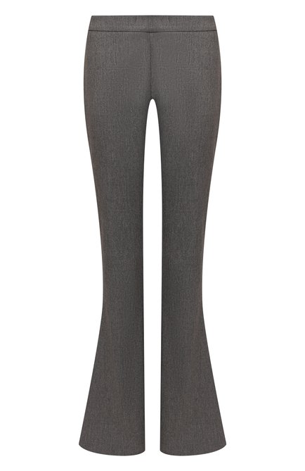 Женские шерстяные брюки BALMAIN серого цвета, арт. VF0PP010/W128 | Фото 1 (Материал внешний: Шерсть; Женское Кросс-КТ: Брюки-одежда; Длина (брюки, джинсы): Удлиненные; Стили: Гламурный; Силуэт Ж (брюки и джинсы): Расклешенные; Региональные ограничения белый список (Axapta Mercury): RU)