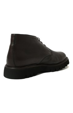 Мужские кожаные ботинки BARRETT темно-коричневого цвета, арт. BASTIA-024.6/CERV0 ASP0RTABILE | Фото 5 (Материал внешний: Кожа; Материал утеплителя: Натуральный мех; Мужское Кросс-КТ: Ботинки-обувь, Дезерты-обувь, зимние ботинки; Материал сплава: Проставлено; Нос: Не проставлено)