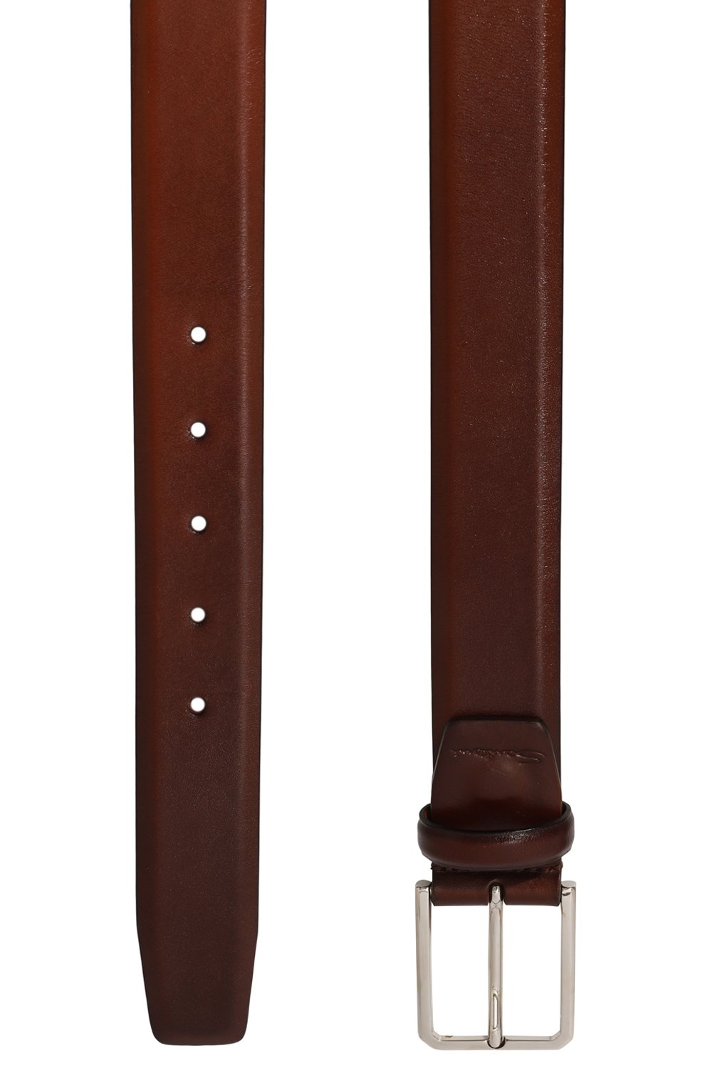 Мужской кожаный ремень SANTONI коричневого цвета, арт. CM35VS003B91EVVD | Фото 3 (Случай: Повседневный; Материал: Натуральная кожа)