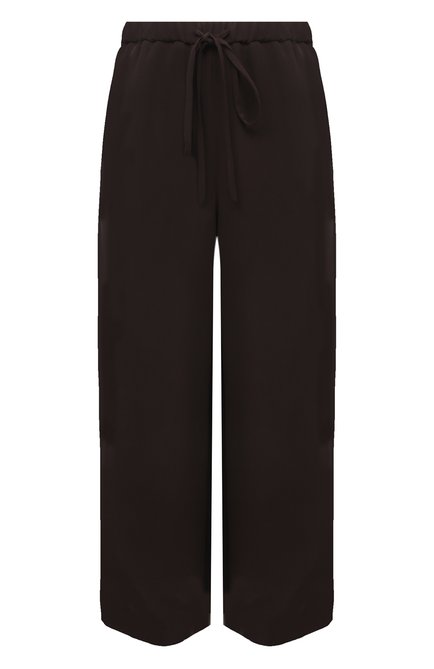 Женские шелковые брюки VALENTINO коричневого цвета по цене 145500 руб., арт. XB3RB4D41MM | Фото 1