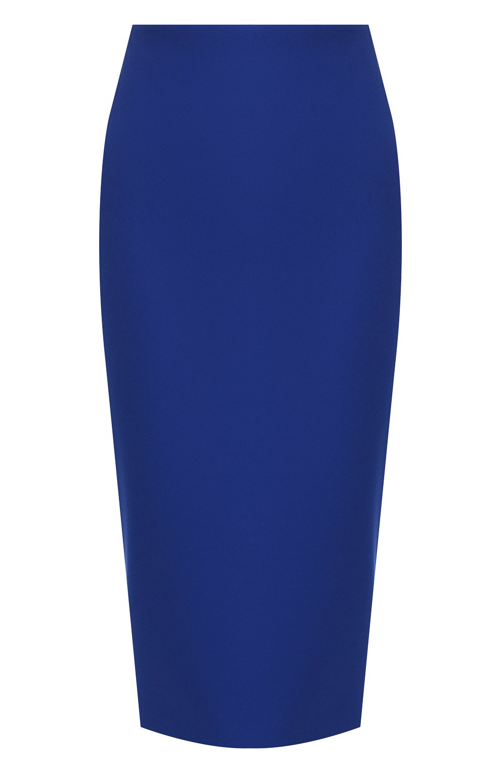 Женская юбка VICTORIA BECKHAM синего цвета, арт. SK PEN 31118 | Фото 1 (Материал внешний: Синтетический материал; Женское Кросс-КТ: Юбка-одежда; Длина Ж (юбки, платья, шорты): Миди)