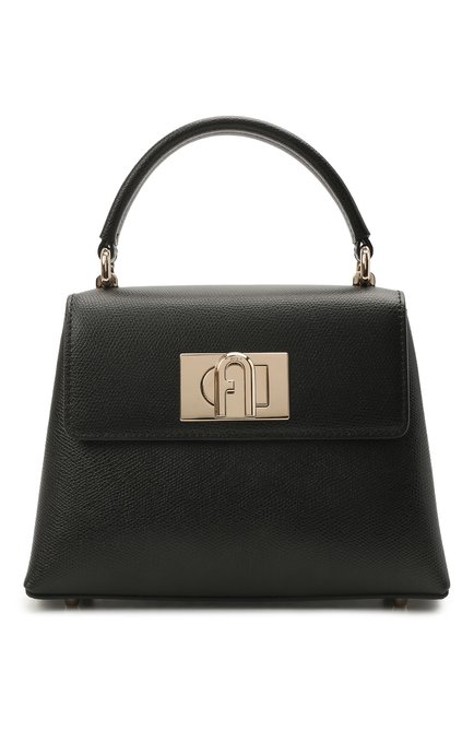 Женская сумка furla 1927 mini FURLA черного цвета, арт. WB00109/ARE000 | Фото 1 (Сумки-технические: Сумки top-handle, Сумки через плечо; Материал: Натуральная кожа; Ремень/цепочка: На ремешке; Размер: mini)