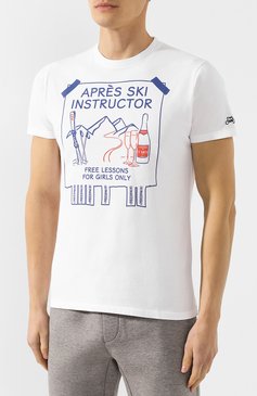 Мужская хлопковая футболка MC2 SAINT BARTH белого цвета, арт. STBM ARN0TT/ARN0001 | Фото 3 (Рукава: Короткие; Длина (для топов): Стандартные; Принт: С принтом; Материал внешний: Хлопок)
