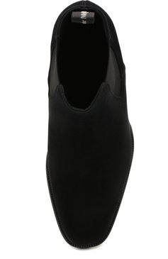 Мужские замшевые челси ALEXANDER MCQUEEN черного цвета, арт. 604259/WHXK3 | Фото 5 (Материал внутренний: Натуральная кожа; Материал утеплителя: Без утеплителя; Подошва: Плоская; Мужское Кросс-КТ: Сапоги-обувь, Челси-обувь; Материал внешний: Замша)