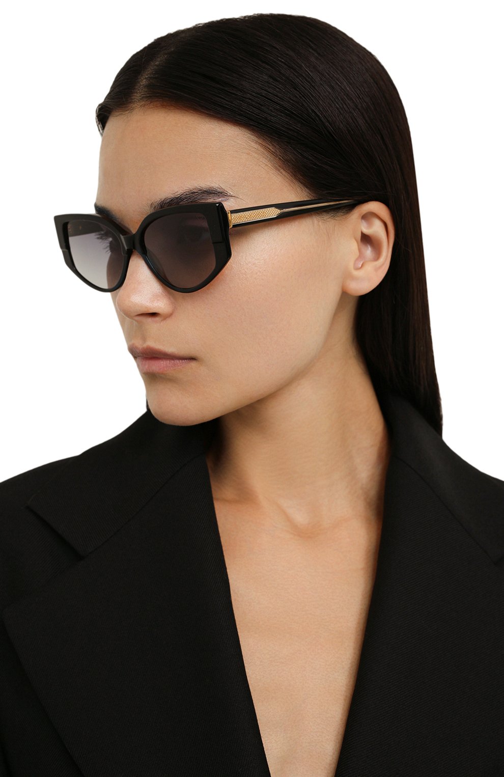 Женские солнцезащитные очки SPEKTRE черного цвета, арт. PETRA 01AFT | Фото 2 (Материал: Пластик; Тип очков: С/з)