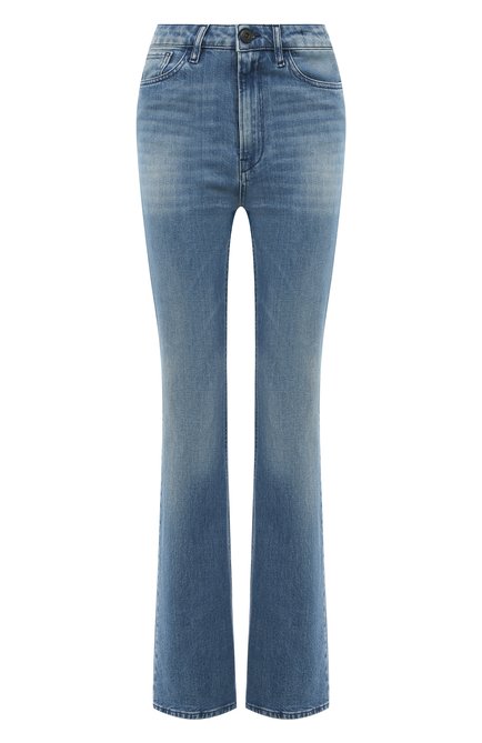 Женские джинсы 3X1 голубого цвета, арт. 31-W42012-DC1079/DPCTCW | Фото 1 (Материал внешний: Хлопок; Материал сплава: Проставлено; Драгоценные камни: Проставлено; Длина (брюки, джинсы): Удлиненные)