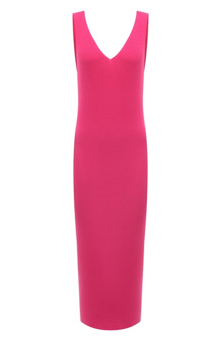 Женское платье из вискозы PIETRO BRUNELLI розового цвета, арт. AGB005/VIB88P | Фото 1 (Длина Ж (юбки, платья, шорты): Миди; Материал сплава: Проставлено; Материал внешний: Вискоза; Драгоценные камни: Проставлено)