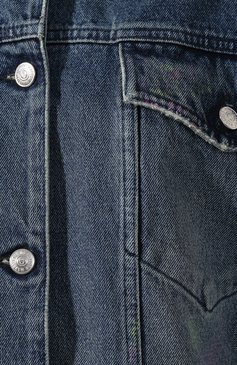 Женская джинсовая куртка MM6 темно-синего цвета, арт. S52AM0102/S30649 | Фото 5 (Кросс-КТ: Куртка, Деним; Рукава: Длинные; Длина (верхняя одежда): До середины бедра; Материал внешний: Хлопок, Деним; Статус проверки: Проверена категория)