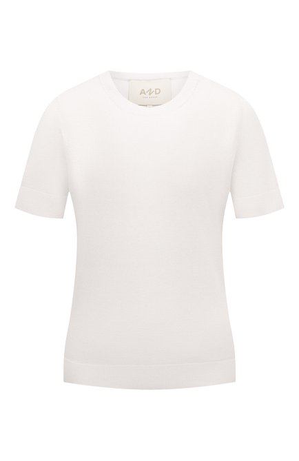 Женская футболка из вискозы AND THE BRAND белого цвета по цене 0 руб., арт. S22-TS003-1603-100 | Фото 1