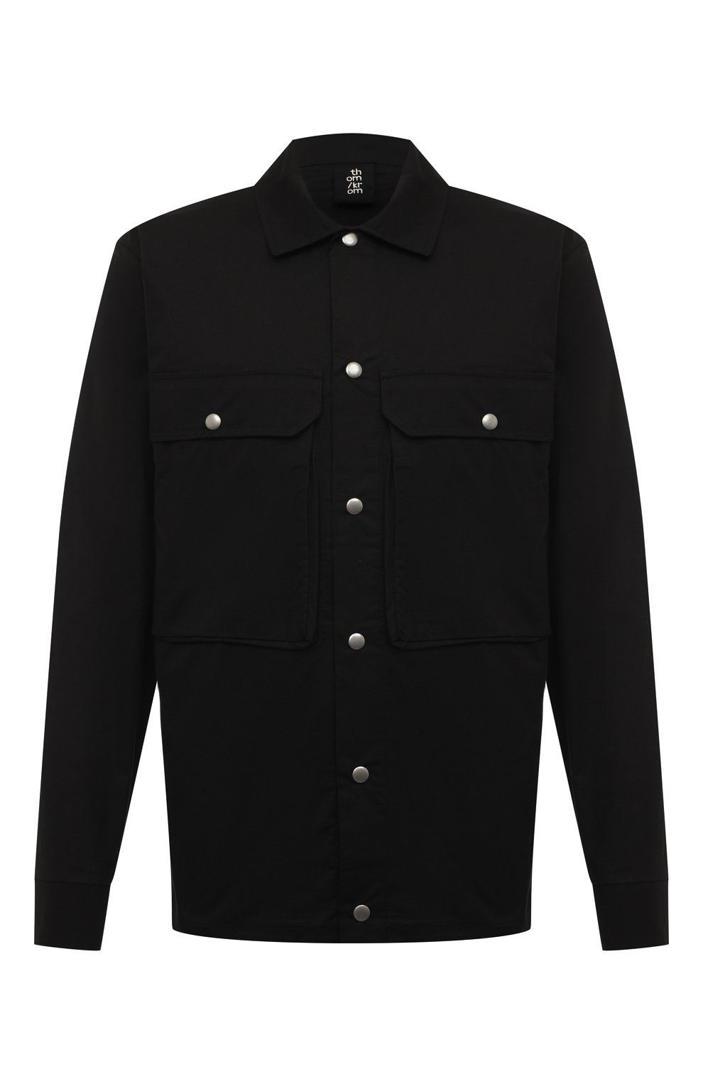 Куртки Thom Krom, Хлопковая куртка-рубашка Thom Krom, Турция, Чёрный, Хлопок: 97%; Эластан (Полиуретан): 3%;, 13321373  - купить