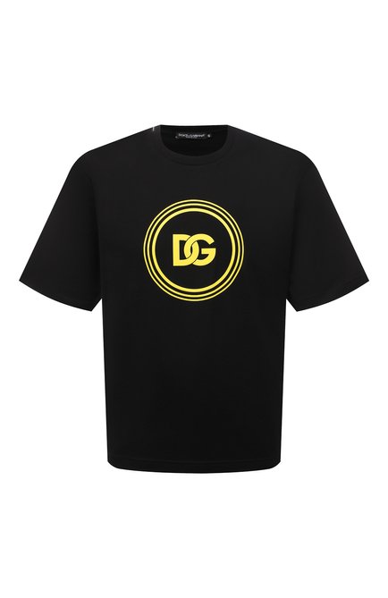 Мужская хлопковая футболка DOLCE & GABBANA черного цвета по цене 42900 руб., арт. G80B2T/FU7EQ | Фото 1