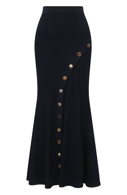 Женская юбка из вискозы ALEXANDER MCQUEEN темно-синего цвета по цене 299500 руб., арт. 689307/Q1AZZ | Фото 1
