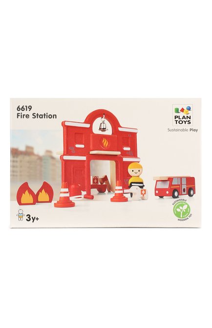 Детского игрушка пожарная станция PLAN TOYS разноцветного цвета, арт. 6619 | Фото 1 (Игрушки: Машины - наземный)