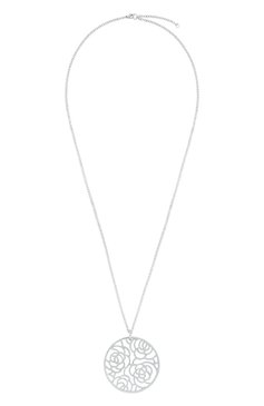 Женские кулон CHANEL бесцветного цвета, арт. J10177 | Фото 2 (Материал сплава: Белое золото; Драгоценные камни: Бриллианты)