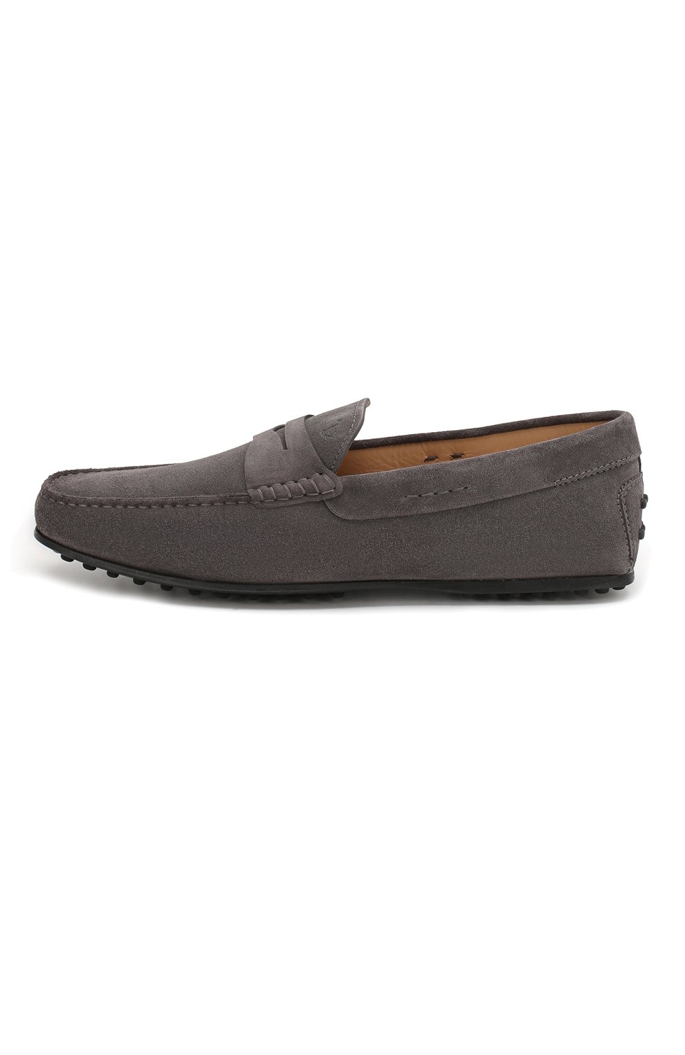 Мужские замшевые мокасины TOD’S темно-серого цвета, арт. XXM0LR00011RE0 | Фото 3 (Материал внутренний: Натуральная кожа; Материал внешний: Замша; Стили: Кэжуэл; Длина стельки: 29, 29,4, 29,8, 30,3, 30,7, 31,1, 31,5, 24,8, 25,2, 25,7, 26,1, 26,5, 26,9, 27,4, 27,8, 28,2, 28,6)