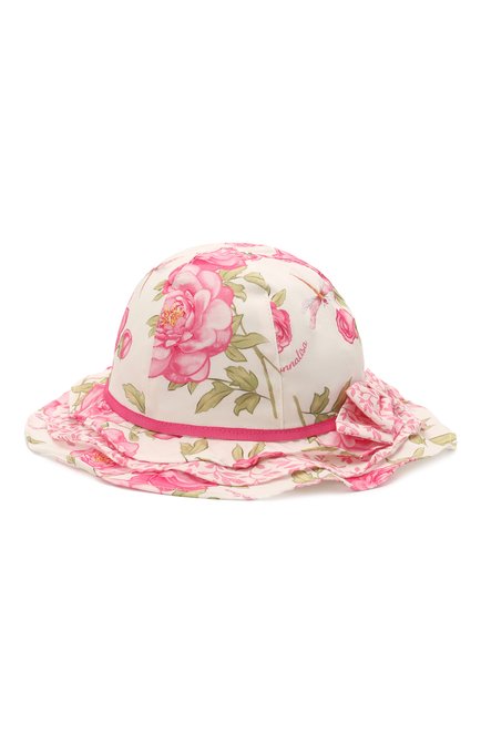 Детская хлопковая шляпа MONNALISA розового цвета, арт. 397002 | Фото 1 (Материал: Хлопок, Текстиль; Региональные ограничения белый список (Axapta Mercury): RU)