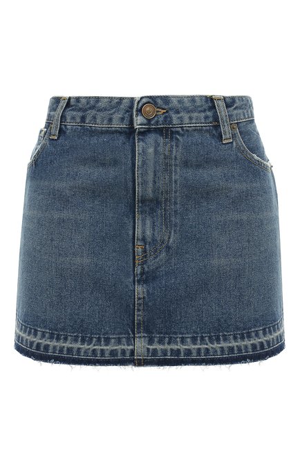 Женская джинсовая юбка ALANUI голубого цвета по цене 56850 руб., а рт. LWYF003F23DEN0034700 | Фото 1