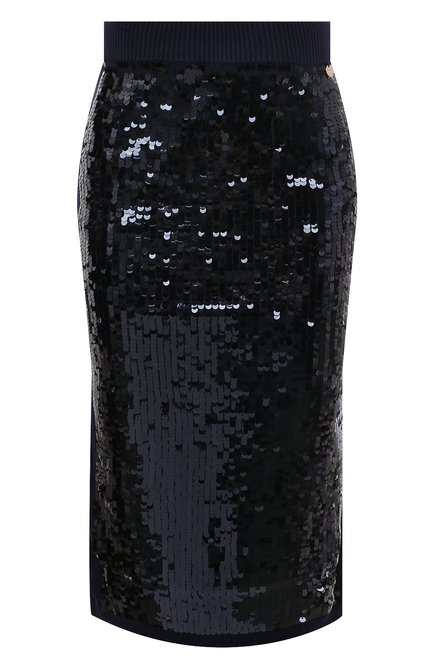 Женская юбка из вискозы LIU JO синего цвета по цене 31300 руб., арт. CF3064/MS49I | Фото 1