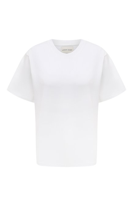 Женская хлопковая футболка LOULOU STUDIO белого цвета по цене 12300 руб., арт. TELANT0 | Фото 1