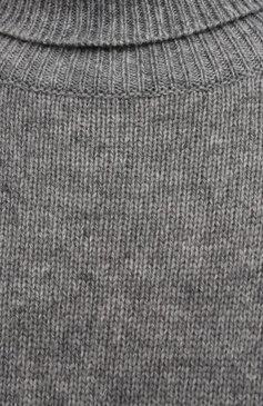 Женский свитер из шерсти и кашемира THE ROW серого цвета, арт. 5583Y184 | Фото 5 (Женское Кросс-КТ: Свитер-одежда; Материал внешний: Шерсть, Кашемир; Рукава: Длинные; Длина (для топов): Удлиненные; Стили: Минимализм)