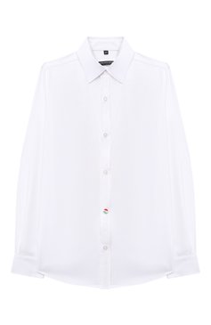 Детская рубашка ALESSANDRO BORELLI MILANO белого цвета, арт. U2032B-20л | Фото 1 (Рукава: Длинные; Региональные ограничения белый список (Axapta Mercury): RU; Стили: Классический)