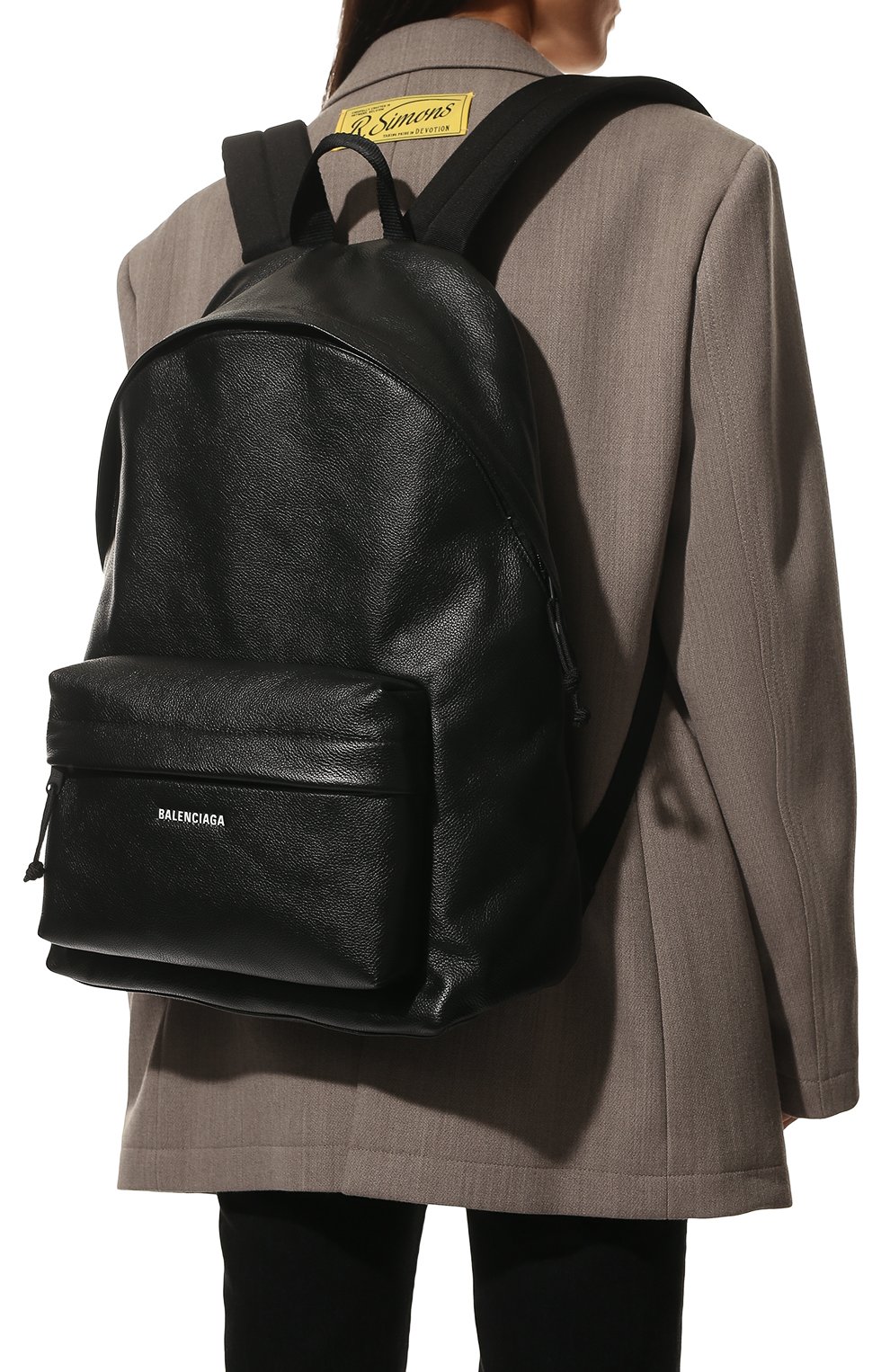 Женский рюкзак explorer BALENCIAGA черного цвета, арт. 503221/13MSX | Фото 2 (Материал: Натуральная кожа; Размер: large)