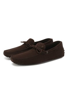 Мужские замшевые мокасины gommino driver TOD’S темно-коричневого цвета, арт. XXM0GW05470RE0 | Фото 1 (Материал внутренний: Натуральная кожа; Материал внешний: Замша; Стили: Кэжуэл; Длина стельки: 29, 29,4, 29,8, 30,3, 30,7, 31,5, 25,7, 26,1, 26,5, 26,9, 27,4, 27,8, 28,2, 28,6)