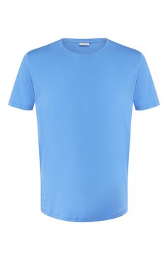 Мужская хлопковая футболка BLUEMINT голубого цвета, арт. EDWARD | Фото 1 (Кросс-КТ: домашняя одежда; Рукава: Короткие; Длина (для топов): Стандартные; Материал внешний: Хлопок; Мужское Кросс-КТ: Футболка-белье)