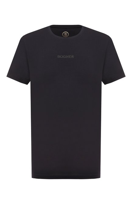 Мужская хлопковая футболка BOGNER темно-синего цвета, арт. 58446604 | Фото 1 (Материал внешний: Хлопок; Принт: Без принта, С принтом; Стили: Кэжуэл)