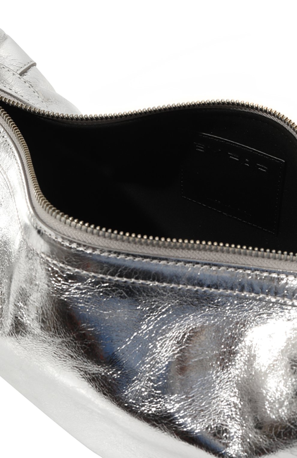 Женская сумка amira BY FAR серебряного цвета, арт. 23PFAMASSVALAR/NS | Фото 5 (Сумки-технические: Сумки top-handle; Материал: Натуральная кожа; Материал сплава: Проставлено; Драгоценные камни: Проставлено; Размер: large)