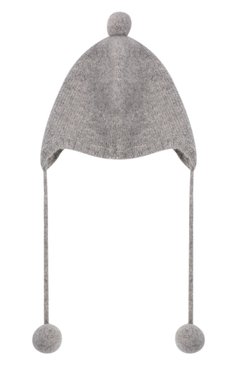 Детского кашемировая шапка OSCAR ET VALENTINE серого цвета, арт. BON01 | Фото 2 (Материал: Текстиль, Кашемир, Шерсть)