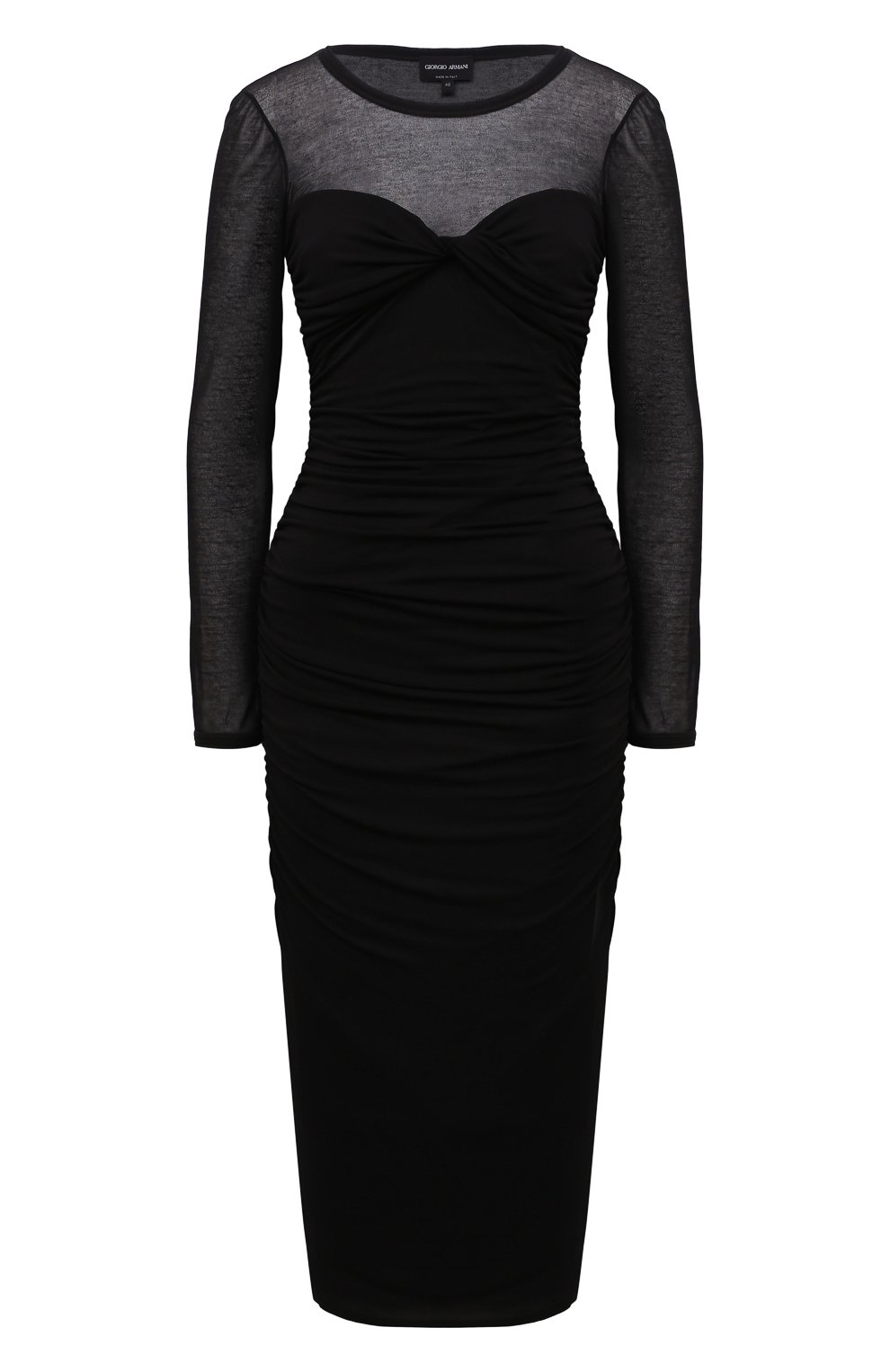 Платье из вискозы Giorgio Armani Чёрный 3LAA71/AJIHZ 5613488