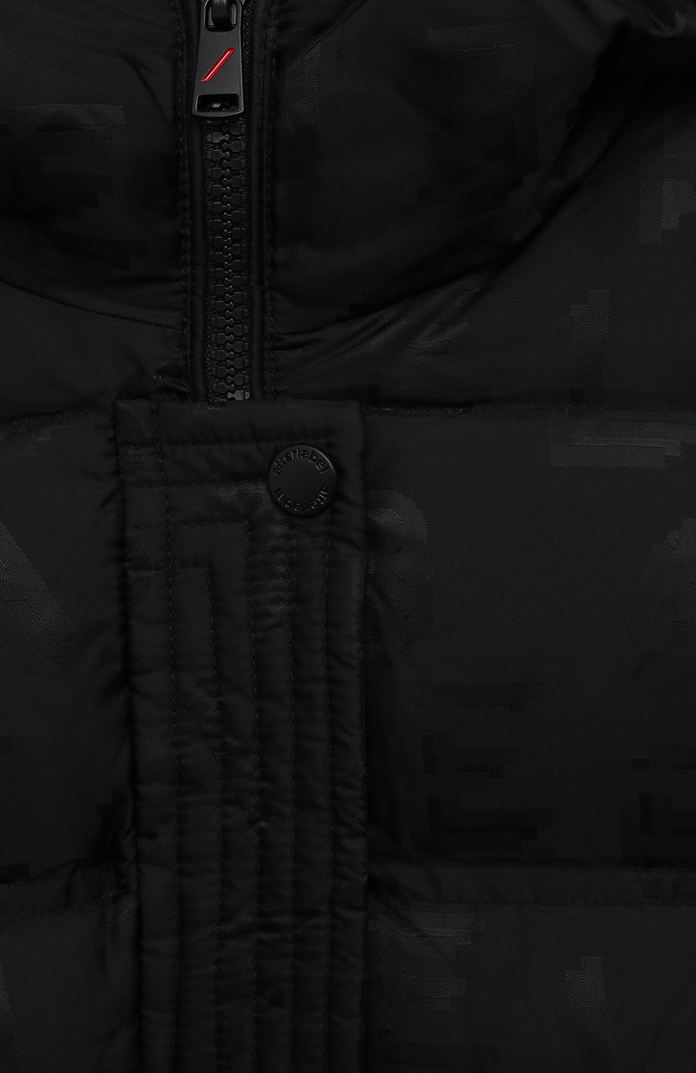 Детская пуховая куртка AFTER LABEL черного цвета, арт. 344100038/6A-8A | Фото 3 (Девочки Кросс-КТ: Пухови к-верхняя одежда; Рукава: Длинные; Материал внешний: Синтетический материал; Материал сплава: Проставлено; Материал подклада: Синтетический материал; Драгоценные камни: Проставлено; Материал утеплителя: Пух и перо)