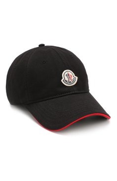 Мужской хлопковая бейсболка MONCLER черного цвета, арт. E1-091-00212-00-0212C | Фото 1 (Материал: Текстиль, Хлопок)