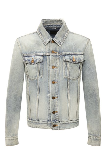 Мужская джинсовая куртка SAINT LAURENT голубого цвета по цене 103500 руб., арт. 627584/Y820L | Фото 1