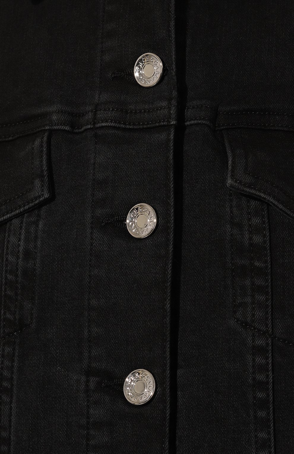 Женская джинсовая куртка DOLCE & GABBANA черного цвета, арт. F9H08D/G8JB5 | Фото 5 (Кросс-КТ: Куртка, Деним; Рукава: Длинные; Длина (для топов): Стандартные; Стили: Гранж; Материал сплава: Проставлено; Нос: Не проставлено; Материал внешний: Хлопок; Драгоценные камни: Проставлено)