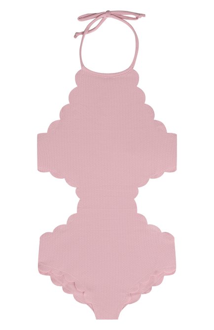 Детского слитный купальник MARYSIA BUMBY розового цвета, арт. B0044 | Фото 1 (Материал внешний: Синтетический материал; Девочки Кросс-КТ: Купальники-пляж)
