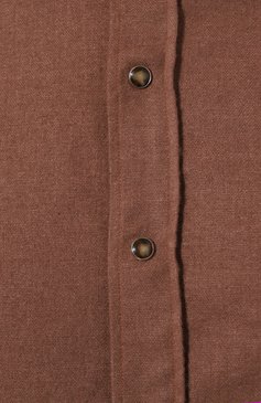 Мужская шерстяная рубашка ANDREA CAMPAGNA коричневого цвета, арт. TEX0VER/C71T1 | Фото 5 (Манжеты: На пуговицах; Материал внешний: Шерсть; Рукава: Длинные; Воротник: Акула; Случай: Повседневный; Длина (для топов): Стандартные; Материал сплава: Проставлено; Принт: Однотонные; Драгоценные камни: Проставлено; Стили: Кэжуэл)