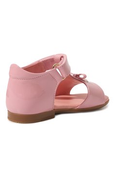 Детские кожаные сандалии DOLCE & GABBANA розового цвета, арт. D20082/A1328 | Фото 3 (Материал внутренний: Натуральная кожа)