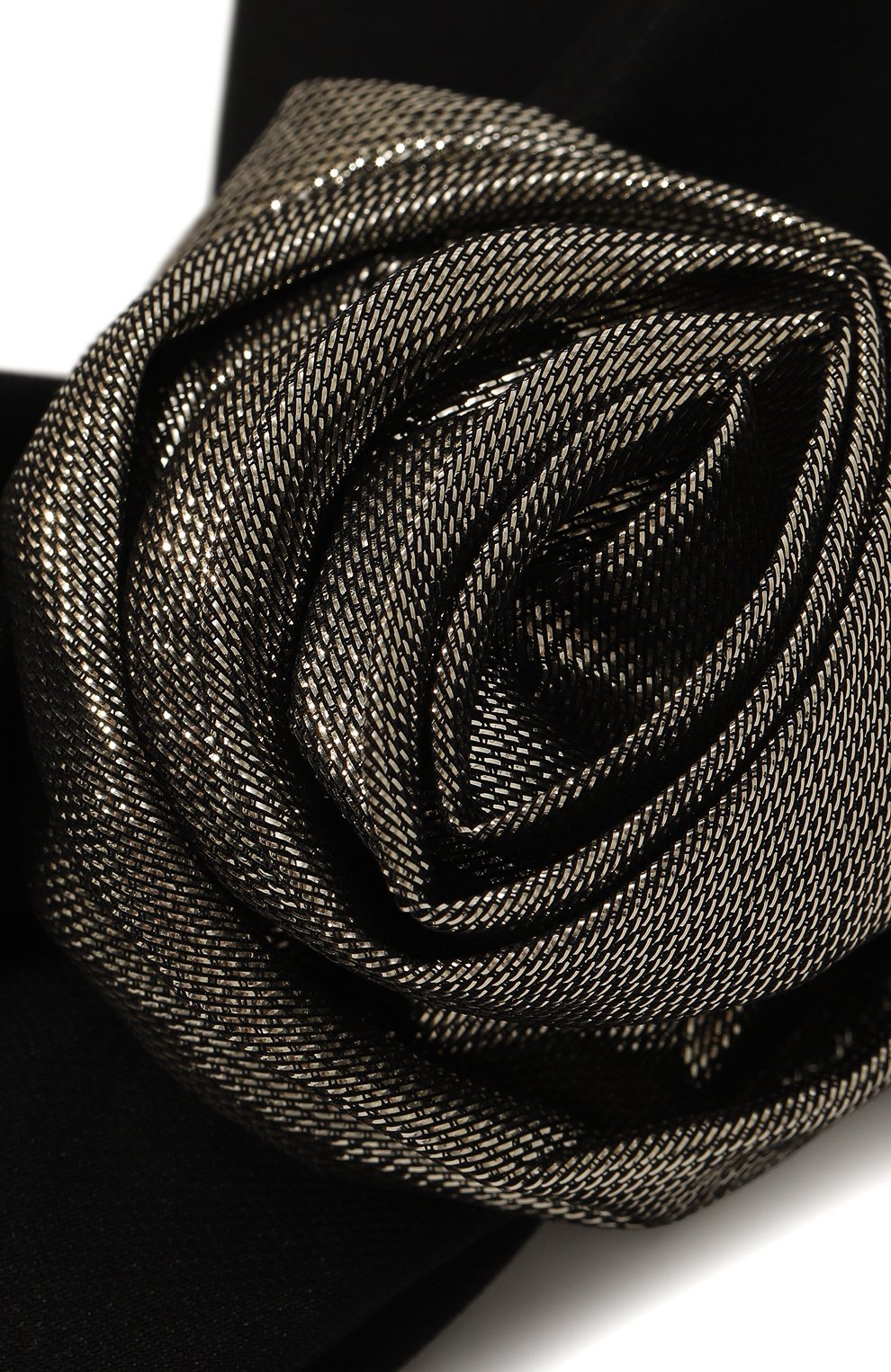 Женская бант PANFIL черного цвета, арт. S-BR | Фото 4 (Материал: Текстиль, Шелк)