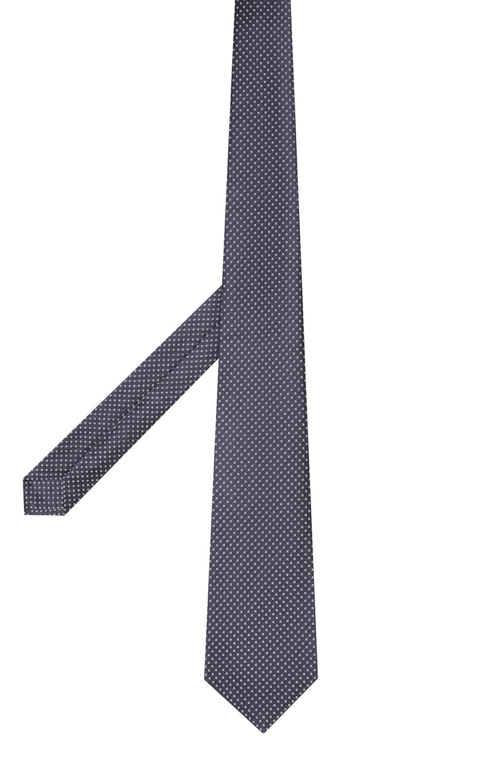 Мужской шелковый галстук KITON темно-синего цвета, арт. UCRVKLC08F73 | Фото 2 (Принт: С принтом; Материал: Текстиль, Шелк; Материал внутренний: Не назначено; Материал сплава: Проставлено; Нос: Не проставлено; Статус проверки: Проверена категория)
