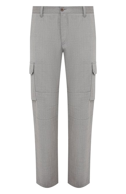 Мужские шерстяные брюки-карго BRIONI серого цвета по цене 104500 руб., арт. RPAB0L/P0A8I/RANGIR0A | Фото 1