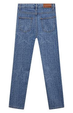Детские джинсы MSGM KIDS голубого цвета, арт. F3MSJGDP051 | Фото 2 (Детали: Декор; Материал сплава: Проставлено; Нос: Не проставлено; Материал внешний: Хлопок)