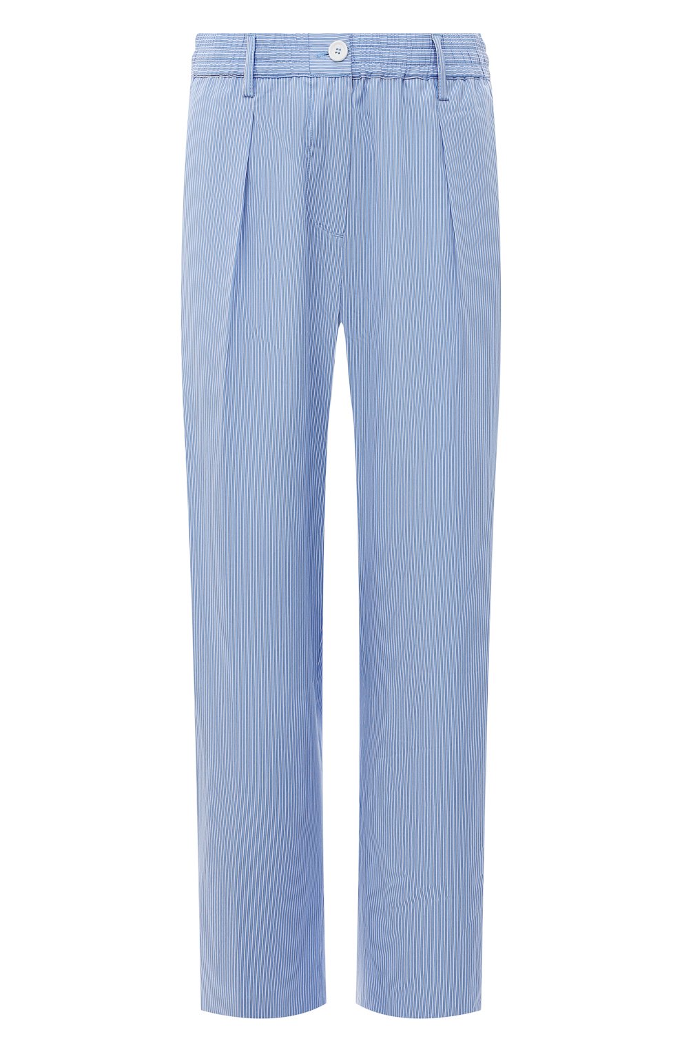 Хлопковые брюки Aspesi голубого цвета