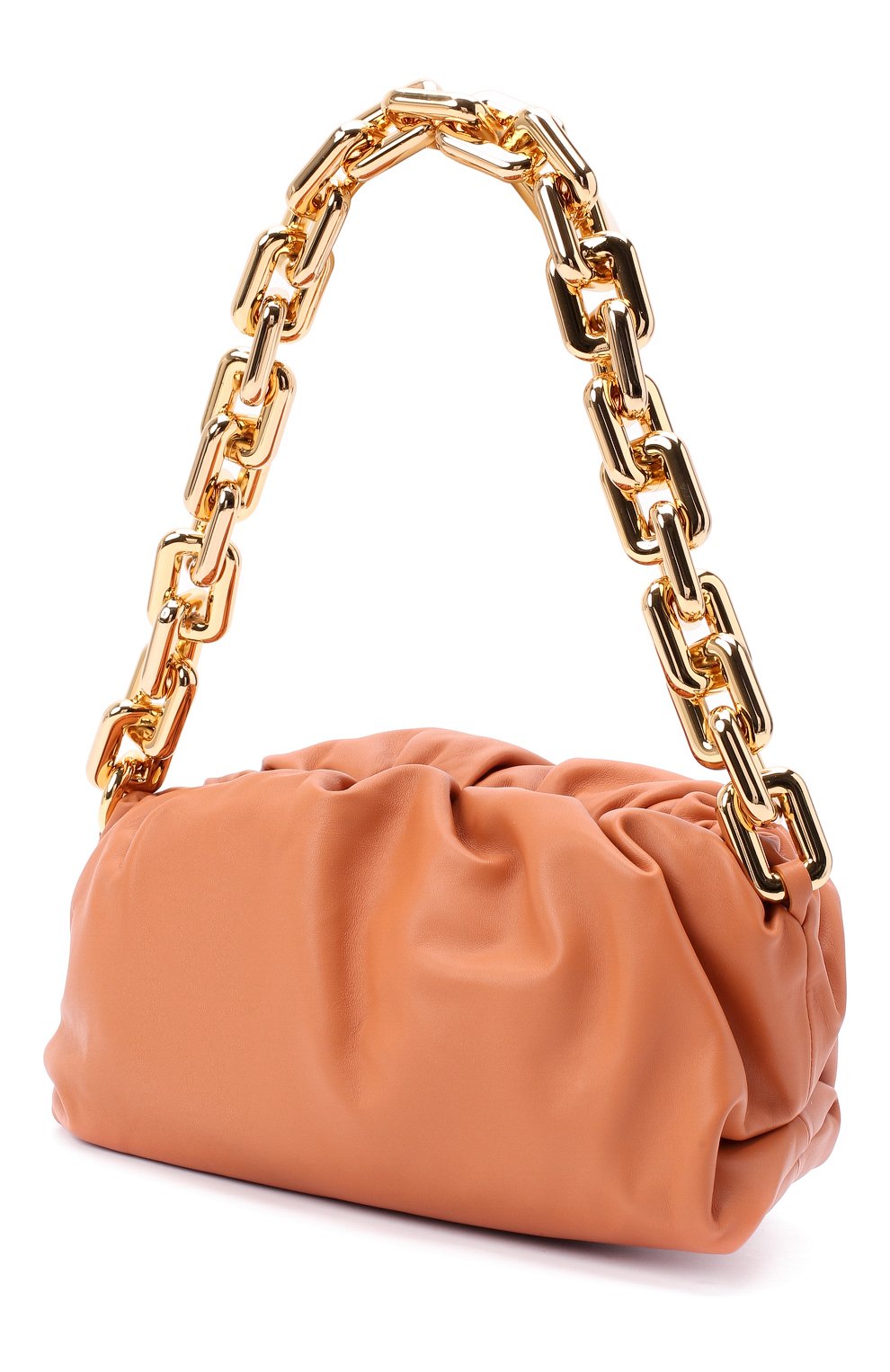 Женская сумка chain pouch BOTTEGA VENETA персикового цвета, арт. 620230/VCP40 | Фото 3 (Сумки-технические: Сумки top-handle; Размер: medium; Материал: Натуральная кожа; Региональные ограничения белый список (Axapta Mercury): RU)